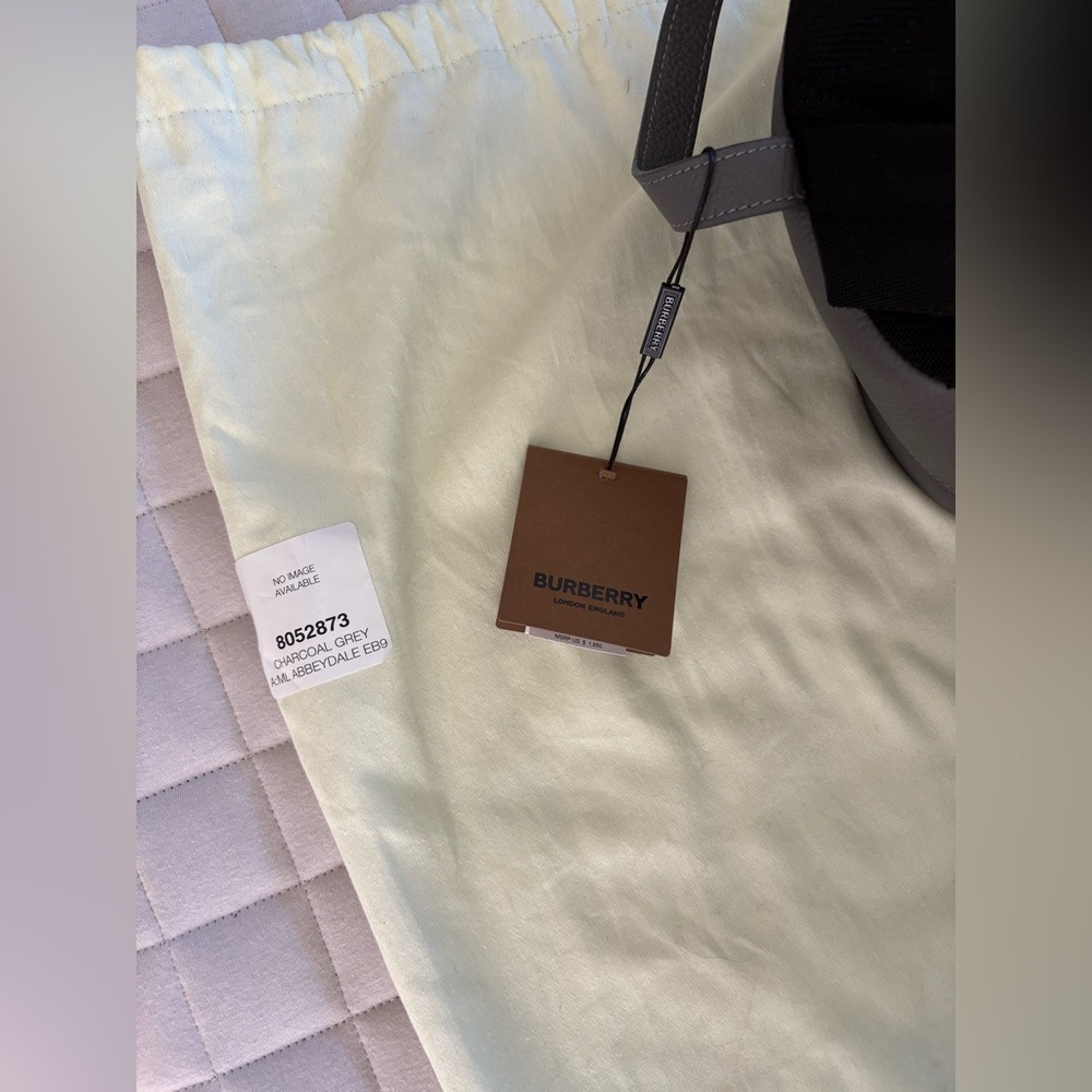 Burberry Charcoal Gray Minimalist Backpack with Embossed Branding - Abbeydale - Picture 5 of 11